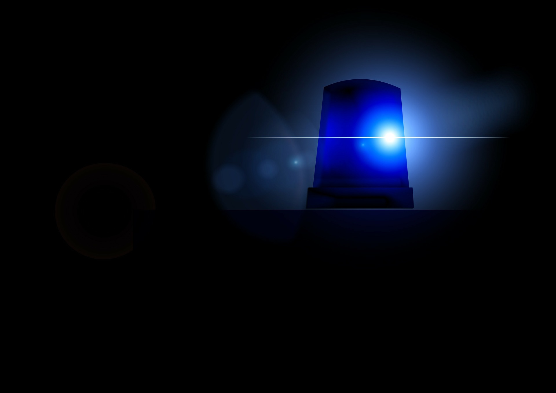 blue light of ambulance