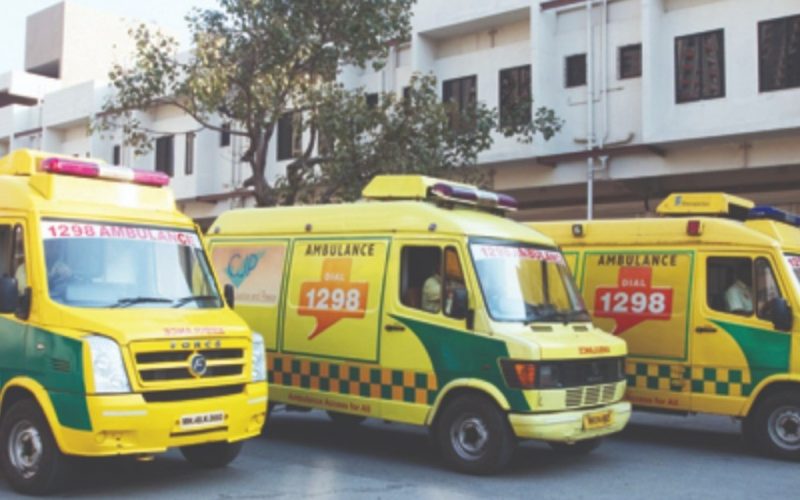 Ambulance on the site of events